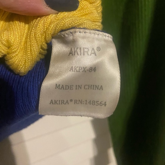 Akira/paxton Color Block Cropped Cardigan size medium - Picture 8 of 13